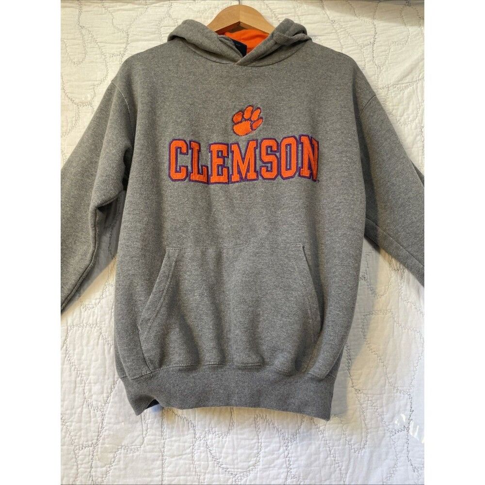 Clemson OVB Embroidered Hoodie men’s LG! Orange Lined  Adjustable Hood GoTigers!